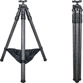 MK403R Carbon Fiber Tripod for Hunting, 44mm Ball Head Adapter with Arca Swiss Quick Release Flip-locking, 360° Rotating for Shooting, Hunting and Outdoors, Max Tube 40mm/1.57", Load 40kg/88lbs in Saudi Arabia
