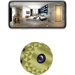 Dome Camera Pet Cam 1080P WiFi Wireless Indoor Home Security - Apple Green | Only Support 2.4G WiFi,Motion Detection,Indoor Security,App Control,Remote Live View,Remote Record & Playback,Loop Recording in Saudi Arabia