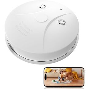 1080P HD Wireless Camera Smoke Detector for Home Security with App Control & Motion Detection,WiFi Indoor Camera with Night Vision & Loop Recording for Office,Shop,Pet in Kuwait