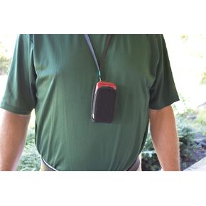 Around the Neck Hanging Open Top Padded Black Case with Safety Lanyard fits GreatCall Lively Flip Phone in Saudi Arabia