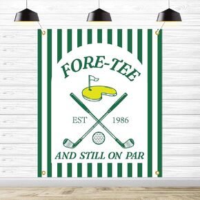 Fore-TEE and Still on Par Birthday Backdrop Banner, 40th Golf Birthday Decorations, 40th Golf Party Backdrop, Lets Par Tee Birthday Party Background, 51 * 61 Inch in Saudi Arabia