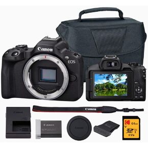Canon EOS R50 Mirrorless Camera Bundle (Black) | Cropping Guide Firmware in Saudi Arabia
