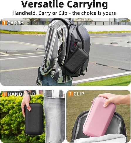 BRDRC Mini Tripod Black Hard Storage Case for Pocket 3, Magnetic Desktop Stand Protective Carrying Bag with Wrist Strap Carabiner for DJI Osmo Pocket 3, Xtra Muse Accessories in Kuwait