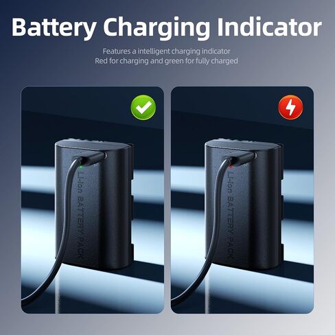 llano 2400mAh LP-E6NH Battery with USB-C Fast Charging for Canon EOS R5/R6/R7 Mark II, 5D/6D/7D Mark II/III/IV, 60D/70D/80D/90D - Fully decoded,Real Capacity,Replacement Batteries (2 Pack) in Kuwait