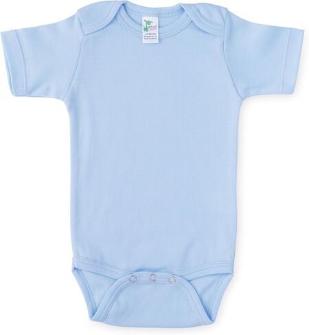 Laughing Giraffe Baby Blank Short Sleeve Unisex One Piece Bodysuit (6-12 Months, Blue) in Saudi Arabia