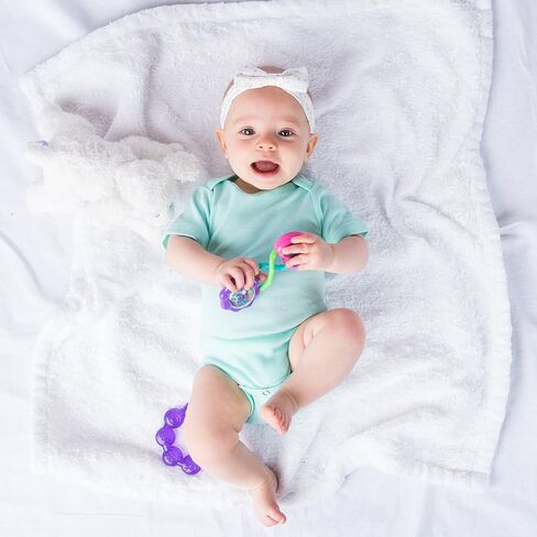 Laughing Giraffe Baby Blank Short Sleeve Unisex One Piece Bodysuit (6-12 Months, Blue) in Saudi Arabia