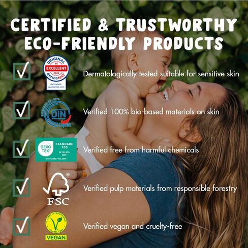 Eco by Naty Eco-Friendly Baby Diapers Newborn - 100% Plant-Based Materials on Skin, Extra Soft, for Sensitive Skin & Super Absorbent (Size 2, 132 Count) in Saudi Arabia