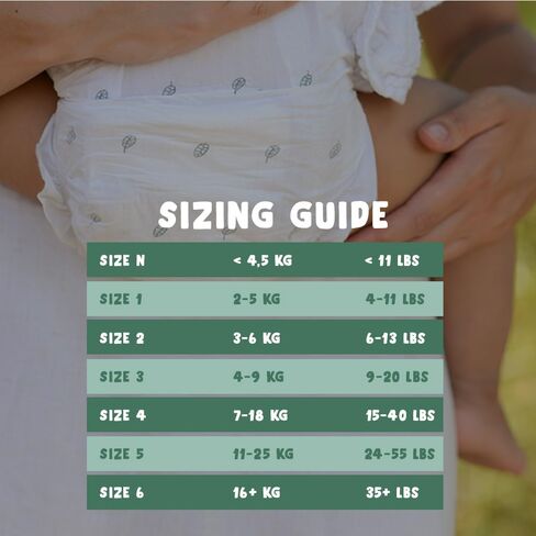 Eco by Naty Eco-Friendly Baby Diapers Newborn - 100% Plant-Based Materials on Skin, Extra Soft, for Sensitive Skin & Super Absorbent (Size 2, 132 Count) in Saudi Arabia