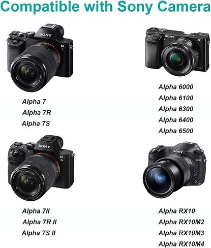 NP-FW50 Battery 2 Pack and Dual Charger for Sony ZV-E10, Alpha A6000, A6300, A6400, A6500, a5000, a5100, A7, A7II, A7RII, A7SII, A7S, A7S2, A7R, A7R2, A55, RX10 II III Cameras in Saudi Arabia