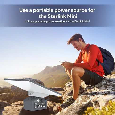 EDUP® Starlink Mini Battery Pack with Charger, 95Wh Portable Power | Portable Rechargeable Battery Power Supply 19V 5Ah, Mobile Starlink Mini Mount Kit with Power Adapter, Plug and Play for SPX in Saudi Arabia