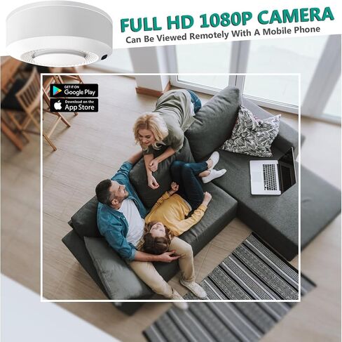 كاميرا مخفية داخلية HD 1080P كاميرا مربية صغيرة لاسلكية مع بطارية 5000 مللي أمبير في الساعة عدسة قابلة للتعديل 360 درجة تطبيق تغذية مباشرة للمنزل / الطفل / الحيوانات الأليفة in Kuwait