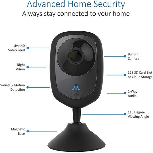 Momentum HD Wireless Indoor Home Security Camera with 2-Way Audio, Night Vision, Pet Monitor for iOS & Android (2 Pack) in Saudi Arabia