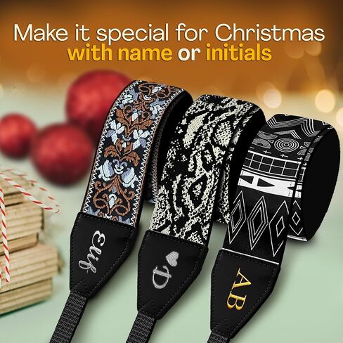 Art Tribute Custom Camera Strap Black & White - Add Your Text and We Make It Especially For You Get Your Own Personalized Gift Camera Strap, No Shipping Cost! in Saudi Arabia