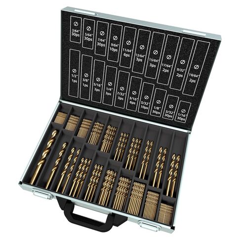 3/8"(5pcs) Cobalt Drill Bit Set M35 HSS Jobber Length | for Hardened Metal, Stainless Steel, Cast Iron, Wood and Plastic, with Index Storage Case in Saudi Arabia