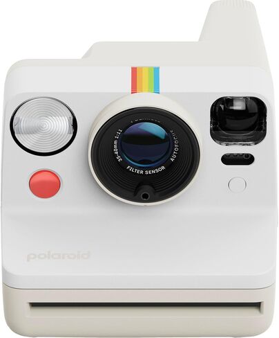 Polaroid Now Generation 3 i-Type Instant Camera (Pebble White) with 8 i-Type Color Film Starter Bundle + Charging Cable and Cleaning Cloth in Kuwait