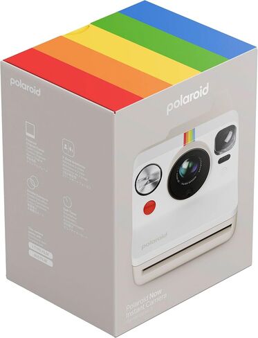 Polaroid Now Generation 3 i-Type Instant Camera (Pebble White) with 8 i-Type Color Film Starter Bundle + Charging Cable and Cleaning Cloth in Kuwait