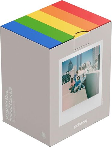 Polaroid Now Generation 3 i-Type Instant Camera (Pebble White) with 8 i-Type Color Film Starter Bundle + Charging Cable and Cleaning Cloth in Kuwait