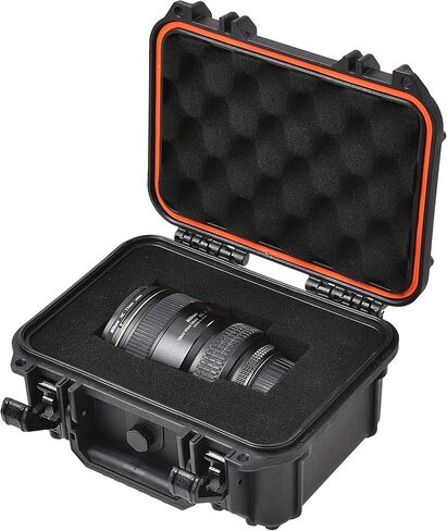 جراب Tactix الصلب مقاس XL من البلاستيك المقاوم للماء للكاميرا IP65 عالي التحمل، حشوة إسفنجية مخصصة، مناسب لاستخدام الطائرات بدون طيار، والكاميرا، والمعدات، والأدوات، 21.41 بوصة × 17.16 بوصة × 8.50 بوصة، أسود in Kuwait