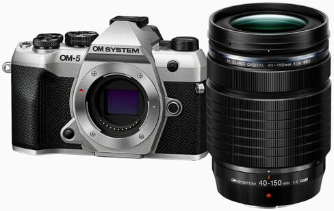 OM SYSTEM OM-5 Mark II Camera (Silver) with 40-150mm f/4 Lens Bundle | 20.4 Megapixel 4/3 Live Mos, 4K Video Recording and Truepic Ix Image Processor in Kuwait