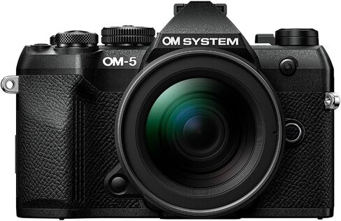 OM SYSTEM OM-5 Mark II Camera w/ 12-45mm f/4 Lens (Black) & 40-150mm Bundle | 20.4MP Sensor with TruePic IX, 4K Video, 4/3 inch Live MOS, with 40-150mm f/4 Lens Included in Kuwait