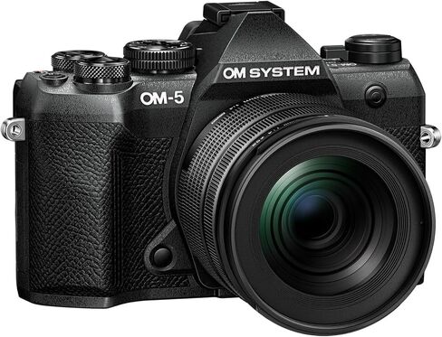 OM SYSTEM OM-5 Mark II Camera w/ 12-45mm f/4 Lens (Black) & 40-150mm Bundle | 20.4MP Sensor with TruePic IX, 4K Video, 4/3 inch Live MOS, with 40-150mm f/4 Lens Included in Kuwait