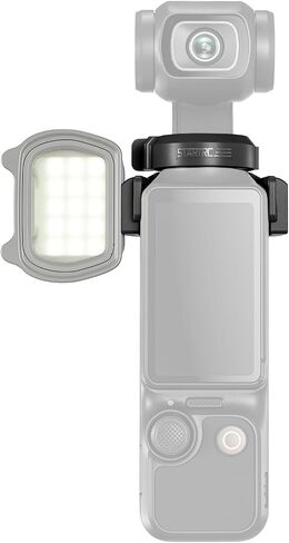 Mini Magnetic LED Fill Light 3 Lighting Mode 3 Levels Brightness for Outdoor Video Grey in Saudi Arabia