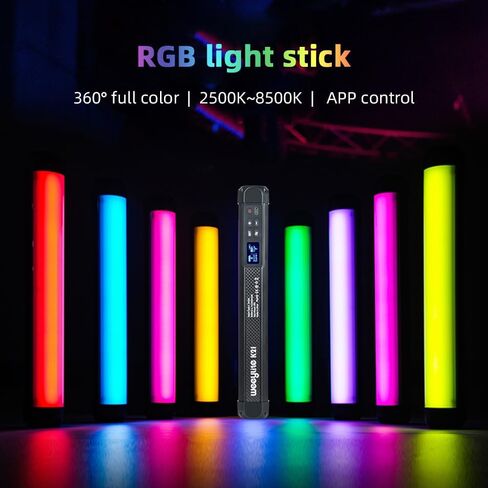 RGB Portable LED Tube Light Stick 2500K-8500K Dimmable for Photography Vlog Live Broadcast Videography Magnetic Backside in Saudi Arabia