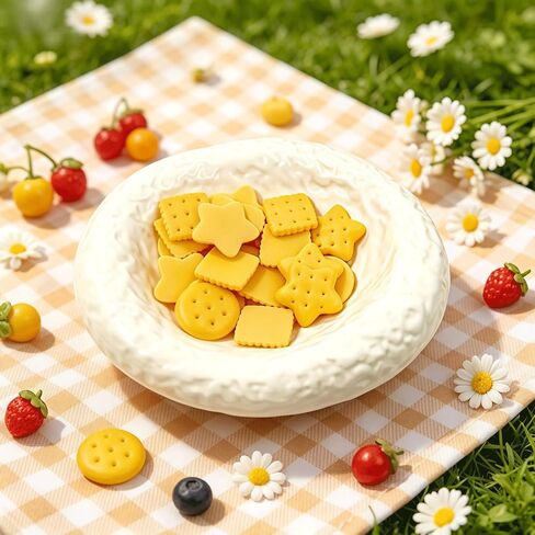 45PCS Fake Resin Cookies, Artificial Crackers & Simulation Biscuits, 5 Styles Lifelike Food Themed Ornaments Bulk for Food Photography Kitchen Home Wedding Display Party Decorations & DIY Crafts in Kuwait