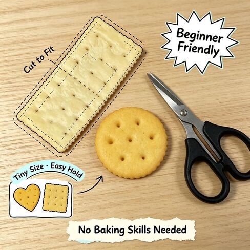 45PCS Fake Resin Cookies, Artificial Crackers & Simulation Biscuits, 5 Styles Lifelike Food Themed Ornaments Bulk for Food Photography Kitchen Home Wedding Display Party Decorations & DIY Crafts in Kuwait