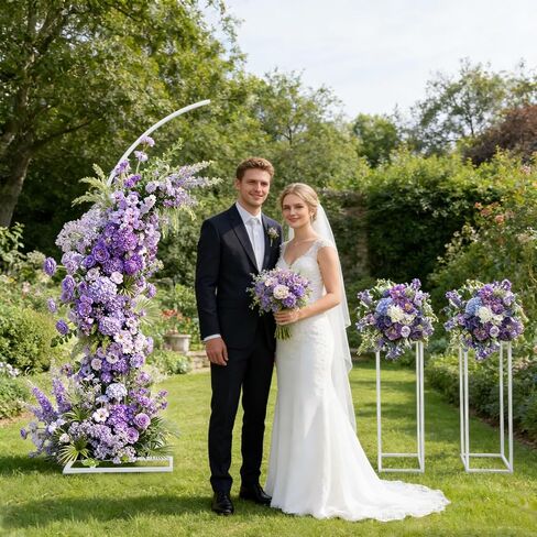 Wedding Arch Stand Decorative Backdrop Stand for Indoor Outdoor Wedding Party Ceremony Anniversary Balloon Flower Rectangular Bases 22.05 lbs Load Capacity in Saudi Arabia