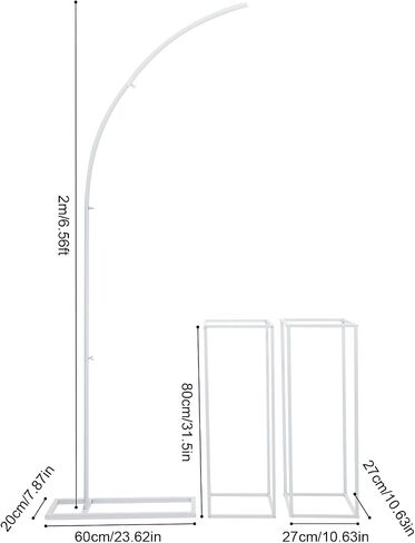 Wedding Arch Stand Decorative Backdrop Stand for Indoor Outdoor Wedding Party Ceremony Anniversary Balloon Flower Rectangular Bases 22.05 lbs Load Capacity in Saudi Arabia