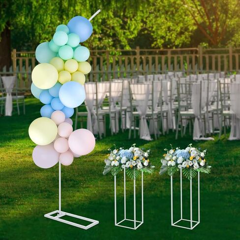 Wedding Arch Stand Decorative Backdrop Stand for Indoor Outdoor Wedding Party Ceremony Anniversary Balloon Flower Rectangular Bases 22.05 lbs Load Capacity in Saudi Arabia