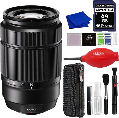 Fujifilm XC 50-230mm f/4.5-6.7 OIS II Lens (Black) with Advance Accessories and Travel Bundle | Fuji XC 50-230mm in Saudi Arabia