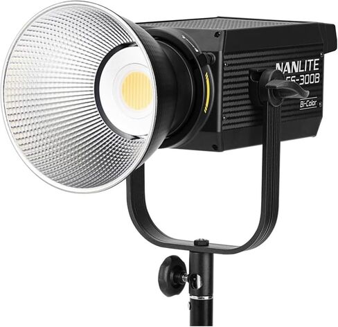Nanlite FS-300B 350W Bi-Color LED Video Light + 90cm Rapid Parabolic Softbox Bundle, 2700K-6500K CCT Bowens Mount Continuous Light (CRI 96+, App Control) with 35" Quick-Open Deep Parabolic Softbox, Eg in Saudi Arabia