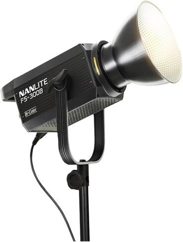 Nanlite FS-300B 350W Bi-Color LED Video Light + 90cm Rapid Parabolic Softbox Bundle, 2700K-6500K CCT Bowens Mount Continuous Light (CRI 96+, App Control) with 35" Quick-Open Deep Parabolic Softbox, Eg in Saudi Arabia