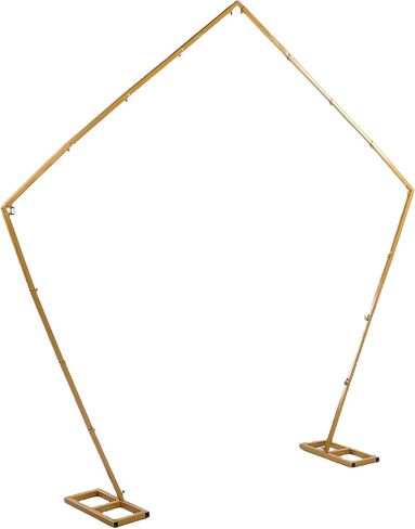 Golden Metal Wedding Arch Backdrop Stand, for Indoor Outdoor Balloon Frame Decoration with 2.5m Iron Pentagonal Arch in Saudi Arabia