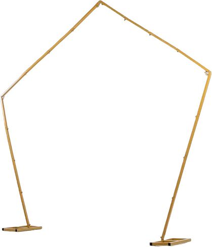 Golden Metal Wedding Arch Backdrop Stand, for Indoor Outdoor Balloon Frame Decoration with 2.5m Iron Pentagonal Arch in Saudi Arabia