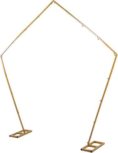 Golden Metal Wedding Arch Backdrop Stand, for Indoor Outdoor Balloon Frame Decoration with 2.5m Iron Pentagonal Arch in Saudi Arabia