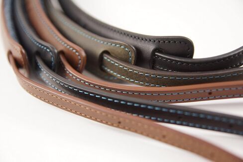 Lusso Tuscany Leather Slim Handmade Washed Leather Camera Strap w/Universal Fit Kit, Green/Cyan (2SP01BWW2830) in Saudi Arabia