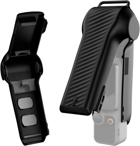 حافظة حماية AMBITFUL لجهاز DJI Osmo Pocket 3/4، إكسترا ميوز أسود | عدسة سريعة الفك وواقي شاشة، وفتحات تخزين مرشح مدمجة، وواقي انحراف صلب in Kuwait
