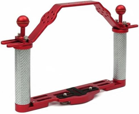 Diving Support Handle Underwater Camera Rig Bracket Housing Grip Stabilizer Carbon Fiber Aluminum Alloy Build Lightweight 618 g Suitable for Diving Snorkeling Underwater Filming, Light Stand in Saudi Arabia
