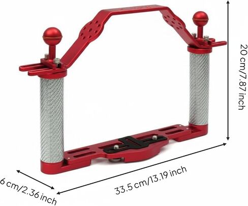 Diving Support Handle Underwater Camera Rig Bracket Housing Grip Stabilizer Carbon Fiber Aluminum Alloy Build Lightweight 618 g Suitable for Diving Snorkeling Underwater Filming, Light Stand in Saudi Arabia