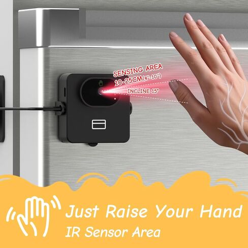 قفل ثلاجة وريد النخيل، قفل أمان ذكي للأطفال للثلاجة والفريزر | قفل صغير RFID، تحكم في التطبيق، لا يوجد لاصق مثقاب لخزانة ونافذة درج المرحاض قابل لإعادة الشحن in Kuwait