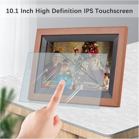 10.1 Inch WiFi Digital Photo Frame 1280 * 800 IPS Touch Screen Cloud Digital Picture Frame 16GB Storage Share Photo Via APP Clearer in Saudi Arabia