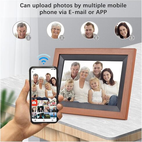 10.1 Inch WiFi Digital Photo Frame 1280 * 800 IPS Touch Screen Cloud Digital Picture Frame 16GB Storage Share Photo Via APP Clearer in Saudi Arabia