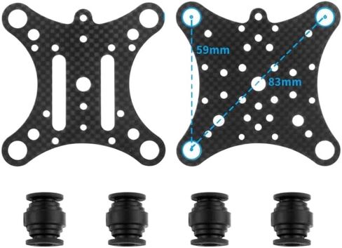Carbon Fiber Anti-vibration Plate And Rubber Balls Compatible With Phantom 1 2 FPV Plane Quadcopter Mount in Saudi Arabia