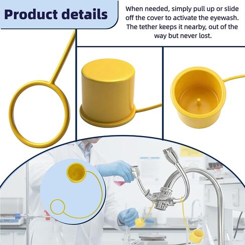 107-371 Tethered Dust Covers fit for Haws and Bradley Eye Wash Station (1) | Tethered Plastic Dust Caps for Spray Heads, Reduce Dirt & Debris, Prevent Cap Loss During Maintenance in Saudi Arabia