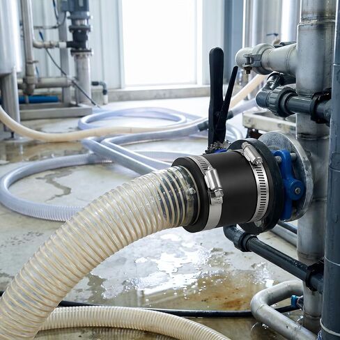 4 Pcs 2-1/2 Inch Dust Control Flex Cuffs with Stainless Steel Hose Clamps, Flexible Rubber Connector for Plastic and Copper Plumbing Connections(2-1/2 Inch) in Saudi Arabia