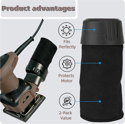N273733 Dust Bag Assembly Replacement Dust Collection Bag for Orbital Palm Sanders 5" Sander 4-1/2" Circular Saw for Dewalt DWE6423K DWE6411 DWE6411-B3 DWE6423 DWE6420 DWE6421K DWE6421s-2p in Saudi Arabia