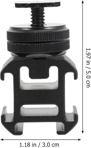 Kisangel Tripod Screw Hot Shoe Flash Stand Adapter for DSLR Camera Rig Compatible Flash Holder Mount Bracket for Photography and Video Accessories in Kuwait